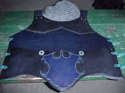 Scytale's Blue and Black Leather Armor