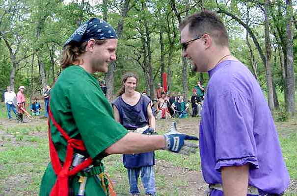 Leif congratulating Deeb